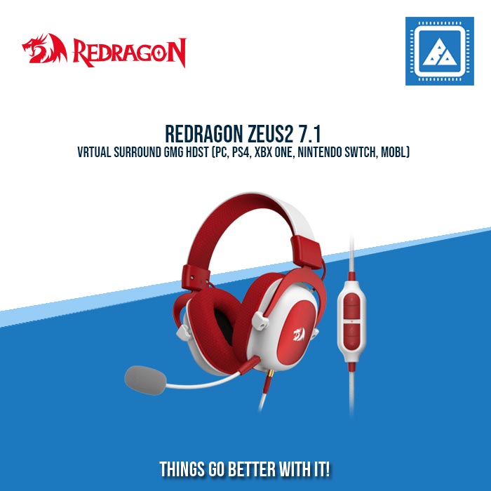 REDRAGON ZEUS2 7.1 VRTUAL SURROUND GMG HDST (PC, PS4, XBX ONE, NINTENDO SWTCH, MOBL) REDRAGON ZEUS2 7.1 VRTUAL SURROUND GMG HDST (PC, PS4, XBX ONE, NINTENDO SWTCH, MOBL)